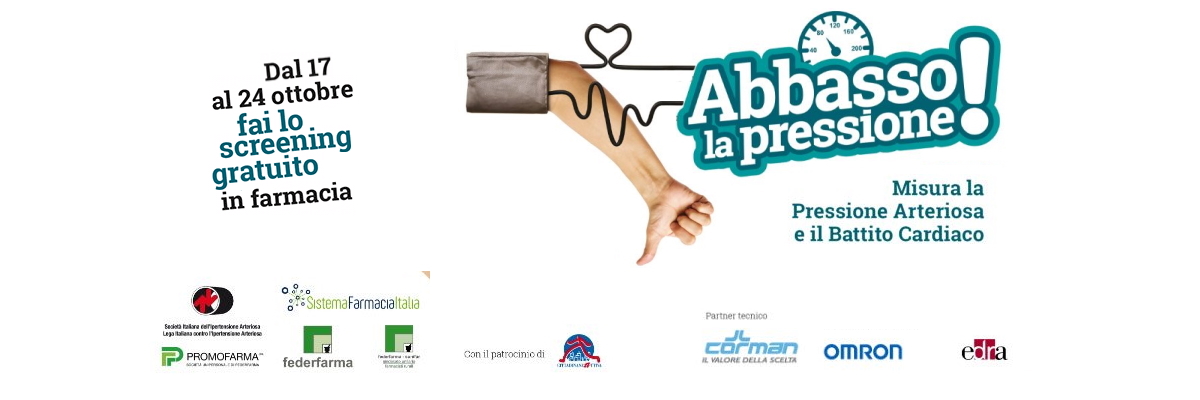 Abbasso la pressione! Campagna nazionale di prevenzione dell’ipertensione in farmacia