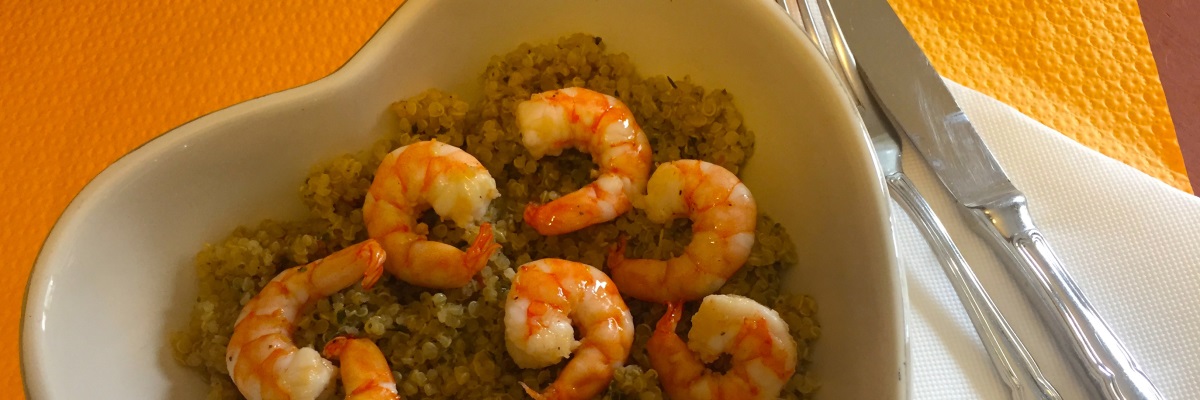 Paella di mare con miglio e mazzancolle