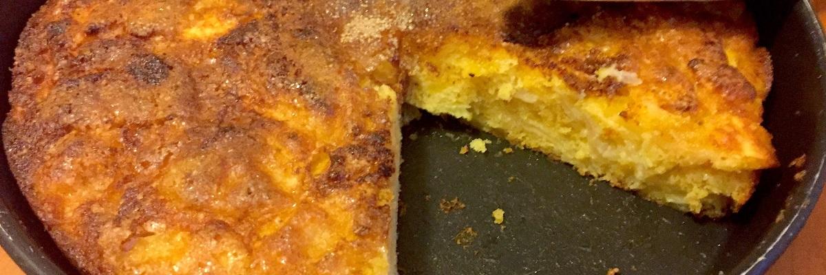 Torta tutta mele con farina di mais