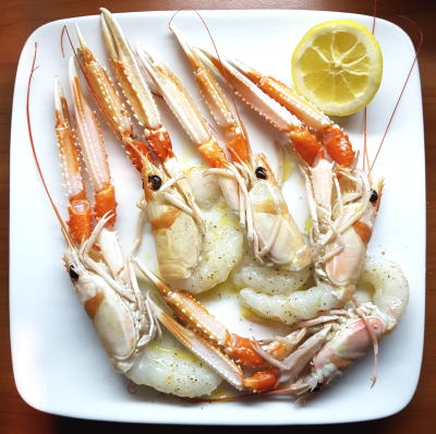 Gamberoni crudi marinati